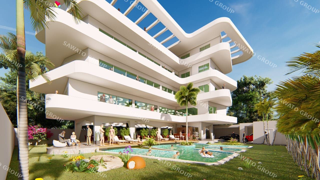 Immeuble R+3 futuriste